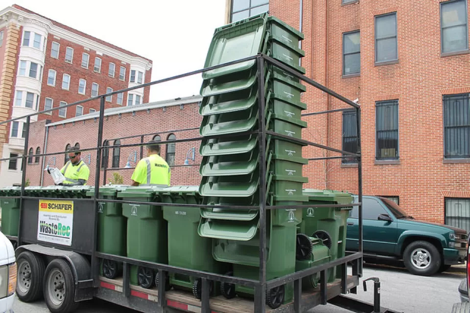Green TRash Bin